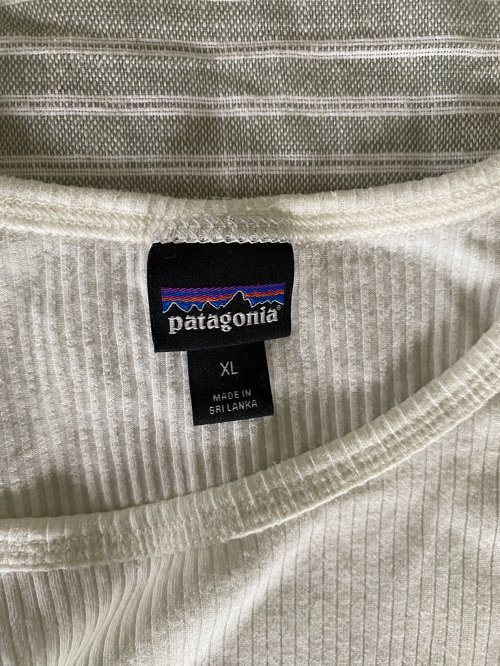 Patagonia Cream Ribbed Tank Top